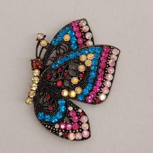 Jeweled Butterfly Brooch